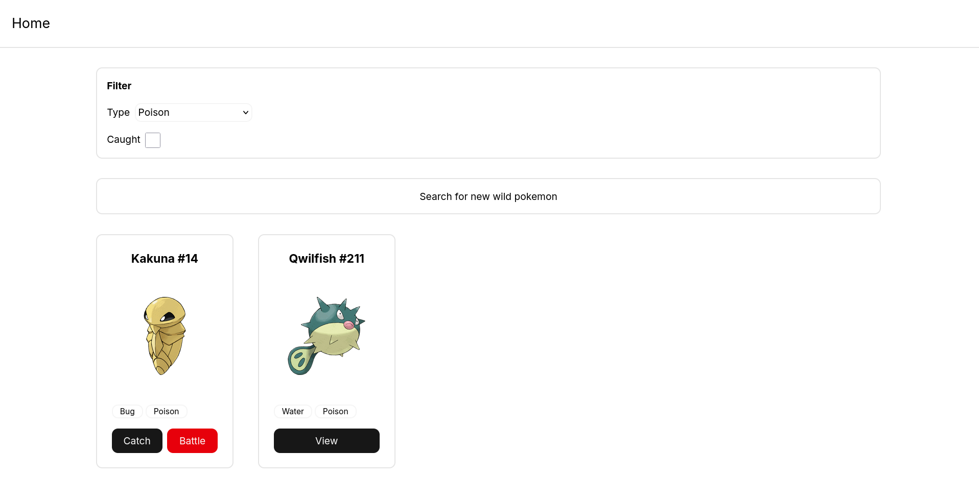 Gefilterde Pokemon