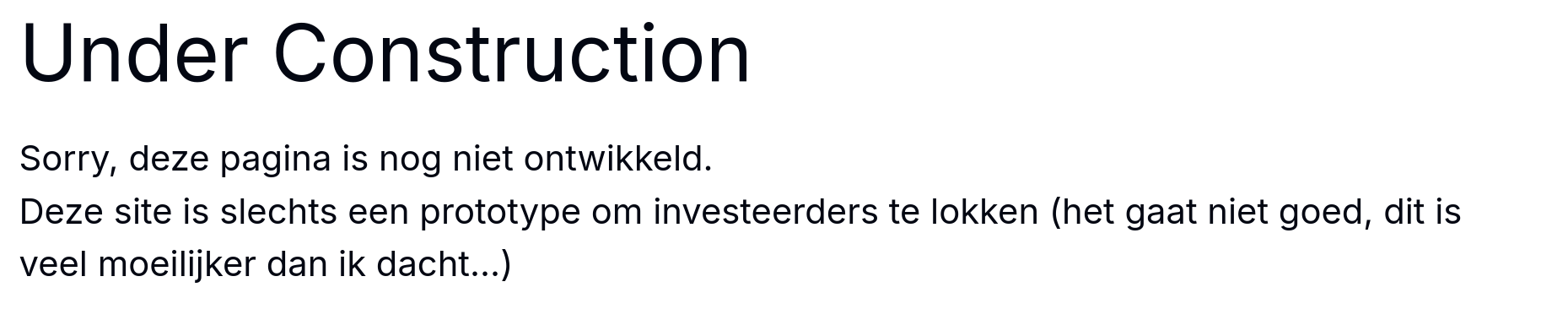 Under Construction
