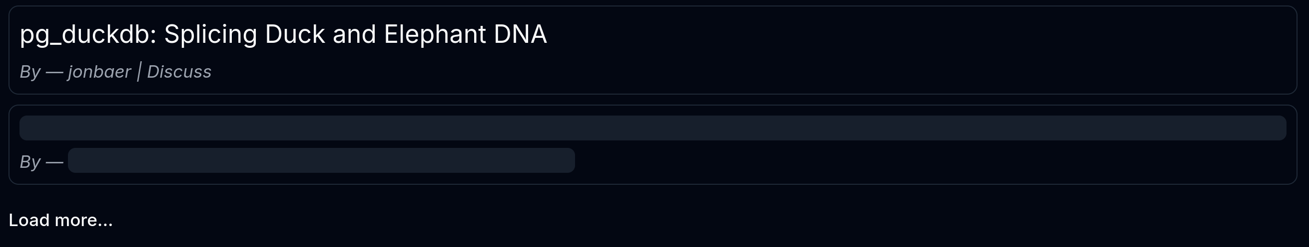 Item loading