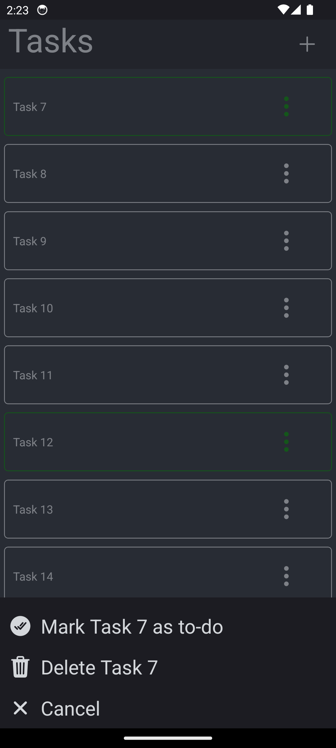 Action Sheet