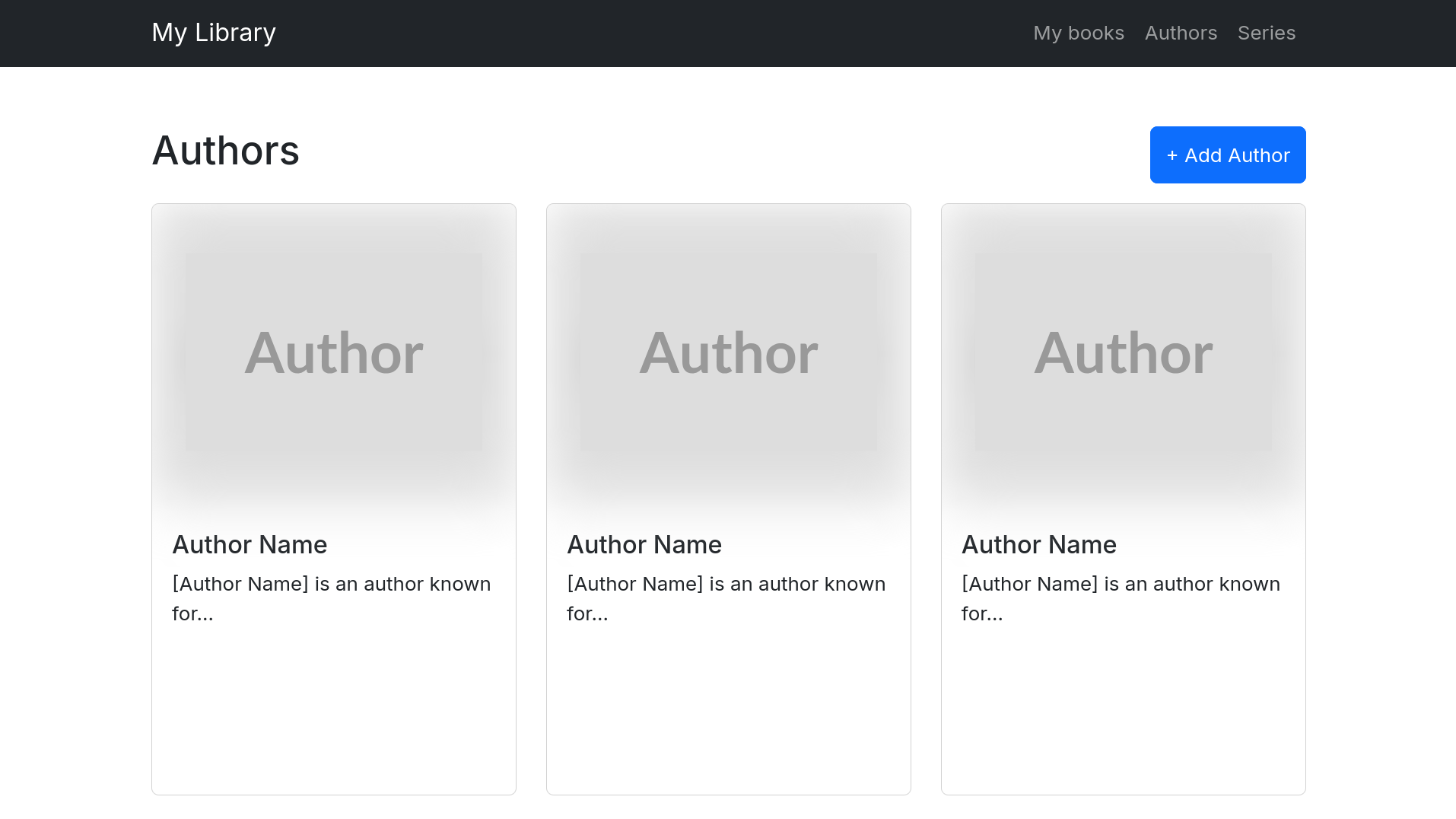 Auteur pagina zonder attributen