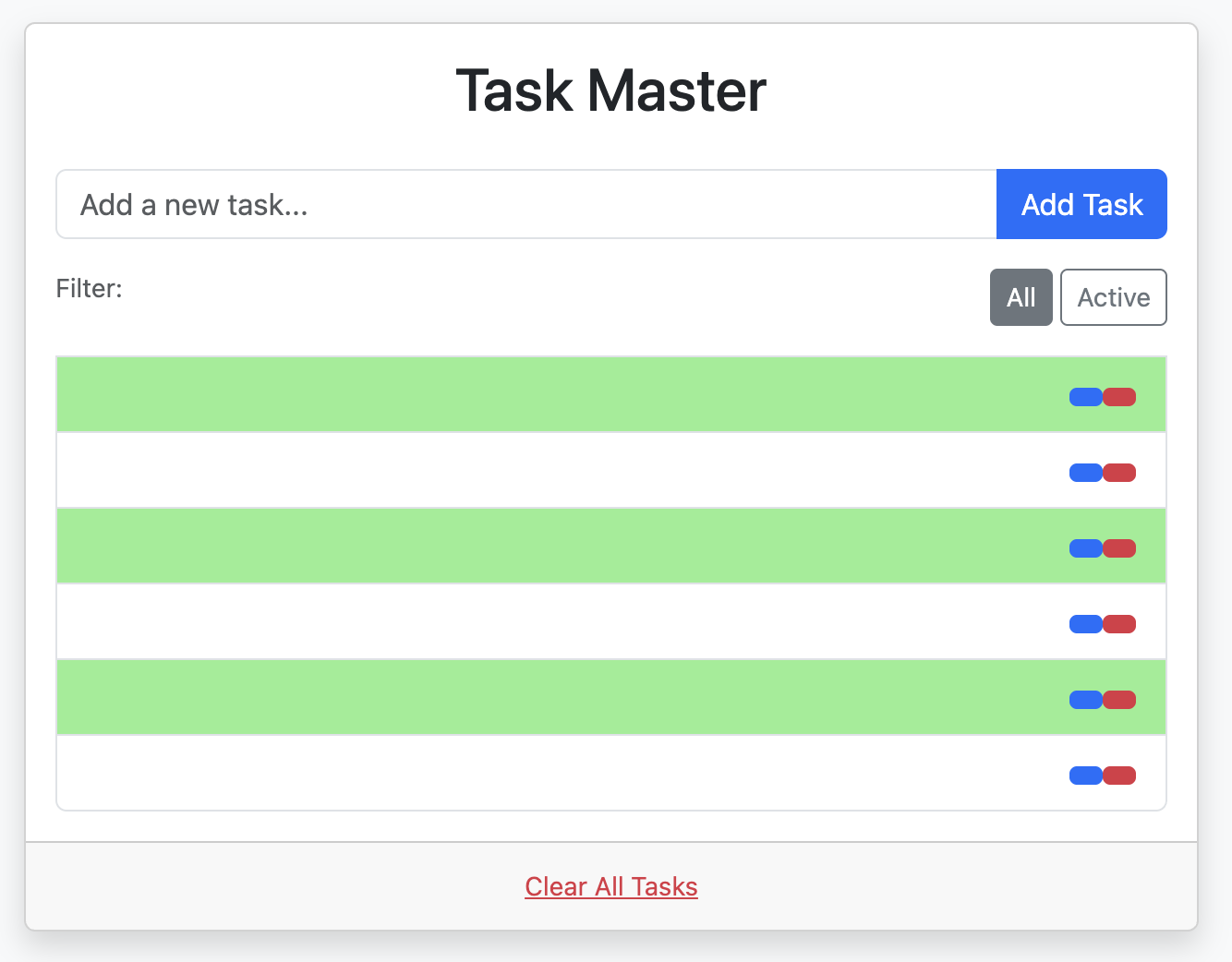 ToDo pagina met layout