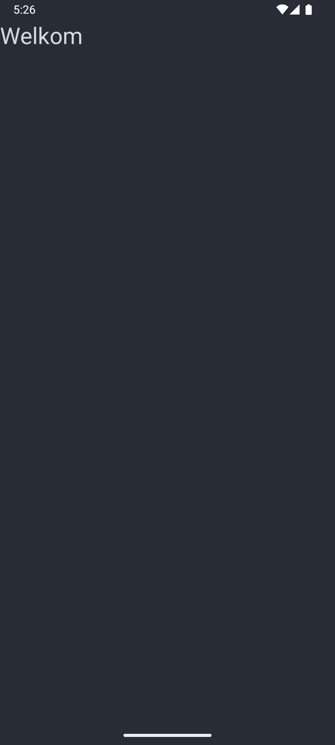 Index pagina met een omringende layout route