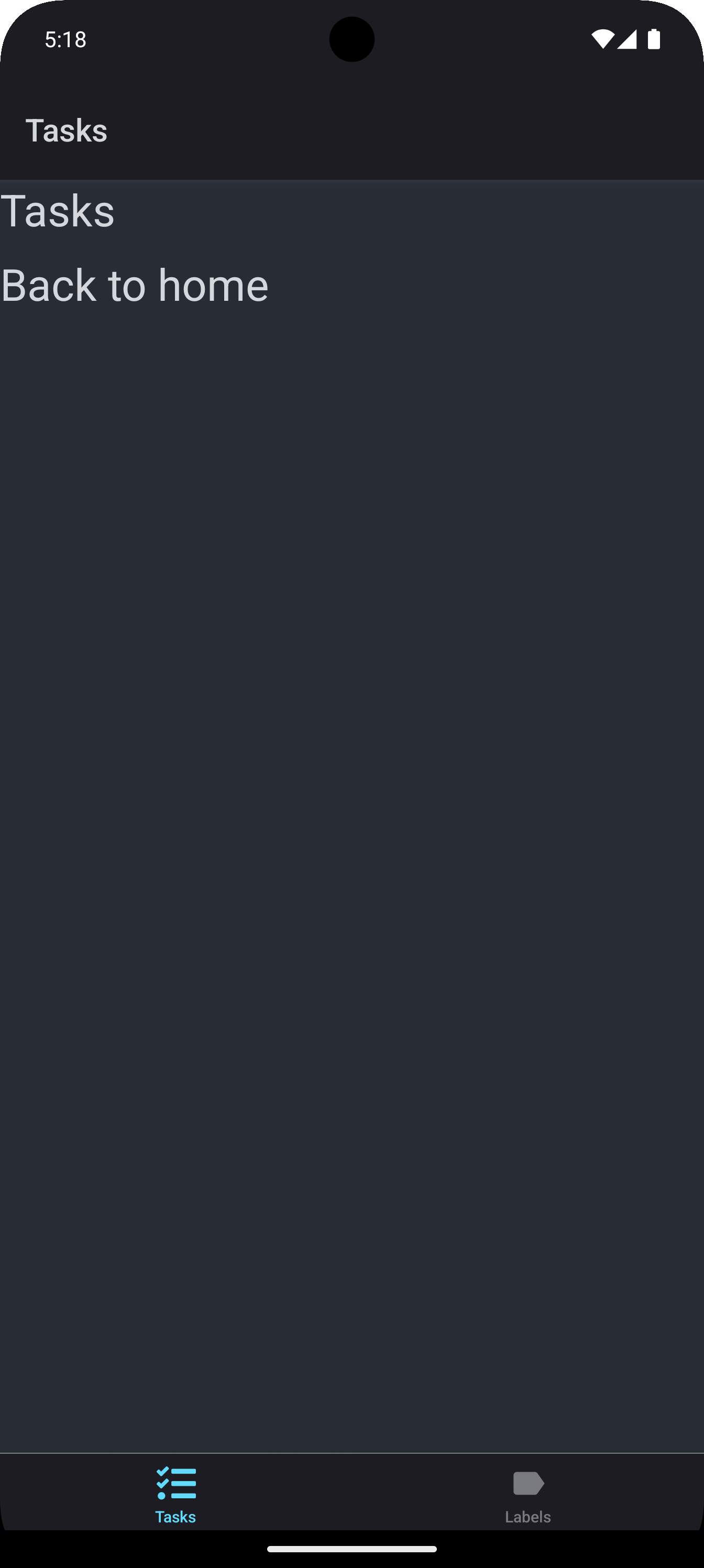 Finale versie van de tabs layout